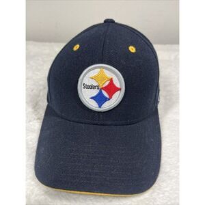 Pittsburgh Steelers Wool Cap Reebok Adj. Strap NFL Hat VTG Players On Field‎ Hat